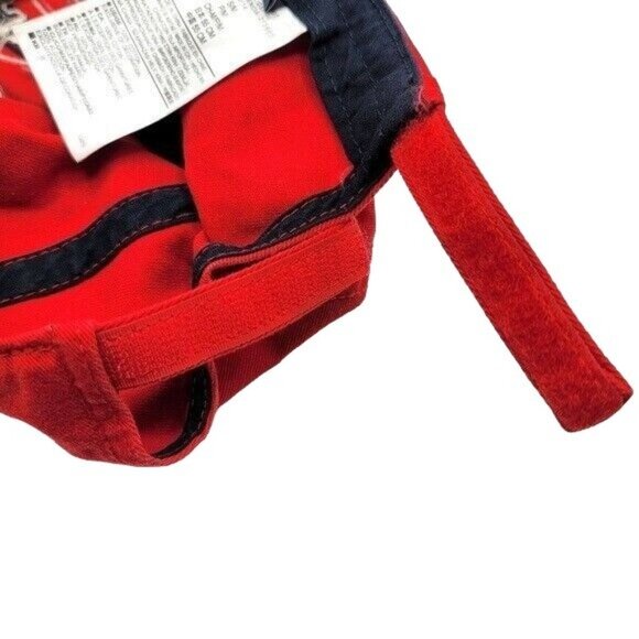 2/$15 GAP Kids Baseball Hat Red Small Medium Applique Spell Out Hook Loop Logo - Picture 7 of 9